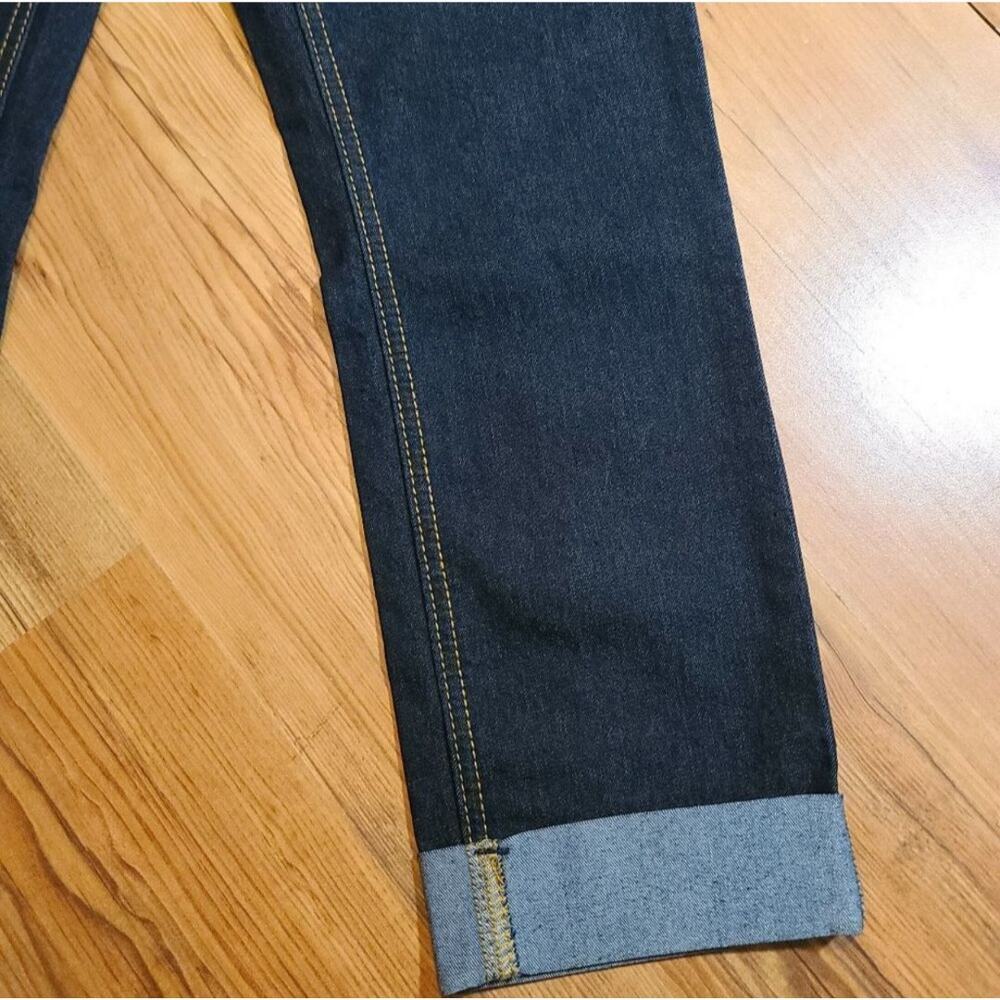 Indigo Rein Cropped Cuffed Darkwash Jeans Denim - Picture 3 of 5